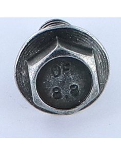 Parafuso de metais cabeça hexagonal M10X20 flange com gola serrilhada Classe 8.8 Aço zinco preto 2
