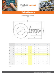 Pitão madeira Bronze 3X16 - Parafuso Express 2