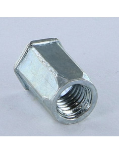 Porca rebite hexagonal cabeça reduzida M8X18 Aço zinco branco ACRTH 2