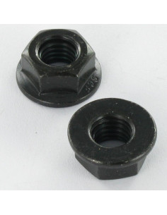 Porca gola liso M8 Aço zinco preto - Parafuso Express