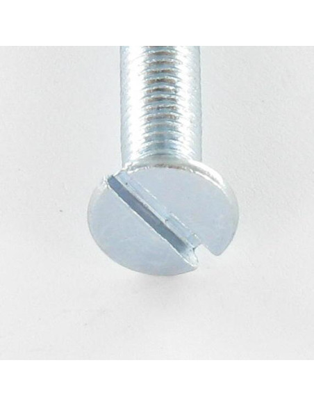 Parafuso de metais cabeça fresada sulcada M5X20 Aço zinco branco
