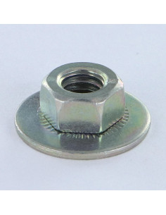 Porca Twolok cs (com arruela de contacto estriada) M6 Rondela M6X14,2X6,9 Aço zinco branco