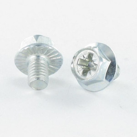 Parafuso de metais cabeça hexagonal PZ2/F flange com gola serrilhada M6X16 ZNR400HBSSRR