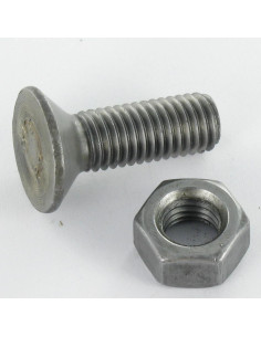 Parafuso arado cabeça fresada M12X35 1 Ergot 4.6 Aço bruto 2