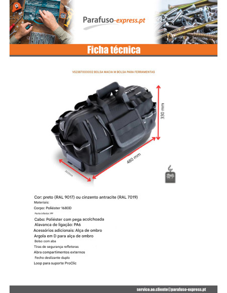 BOLSA con FERRAMENTAS MACIO BOLSA M - Parafuso Express