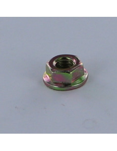 Porca flange dentado M6 Dicromato - Parafuso Express