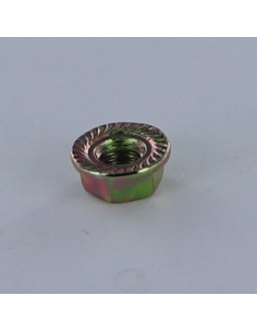 Porca flange dentado M6 Dicromato - Parafuso Express 2