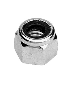 Porca autoblocante M6 alto 8 classe 8 Aço zinco branco