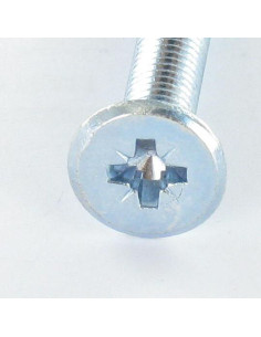 Parafuso de metais liso Pozi M6X70 Ponteira troncónico Aço zinco branco 2