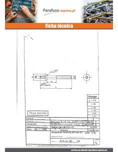 PARAFUSO colar Bronze 8X30 M3/50 3/50 - Parafuso Express 2