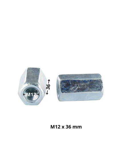 Mangas hexagonal M12X36 SPL 19 Aço zinco branco - Parafuso Express