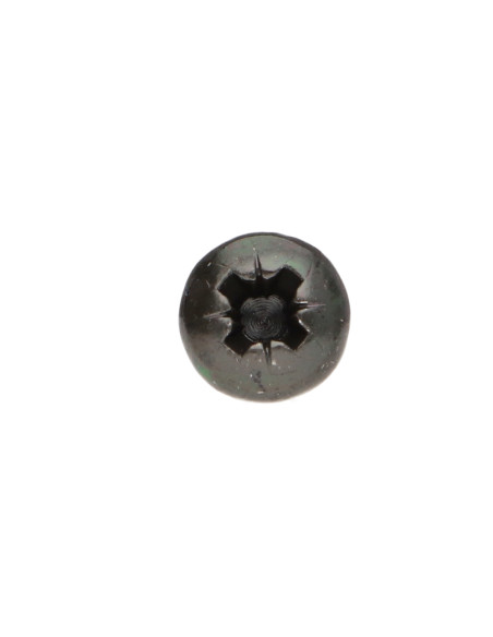 Parafuso de madeira aglomerado cabeça redonda Pozi PZ6 4X16 Aço zinco preto
