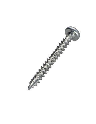 Parafusos de madeira e aglomerado TEKOR cabeça redonda TORX T15 3,5 x 35 rosca total cut ponto antifenda tipo 17 Aço