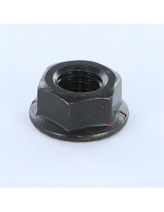 Porca flange dentado M6 Aço zinco preto - Parafuso Express