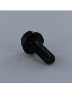 Parafuso de metais cabeça hexagonal M8X25 flange com gola serrilhada Classe 8.8 Aço zinco preto 2