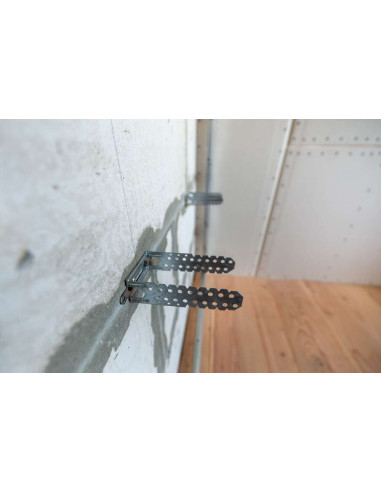 Cabide em forma de U para perfis de 60 mm Aço zinco branco