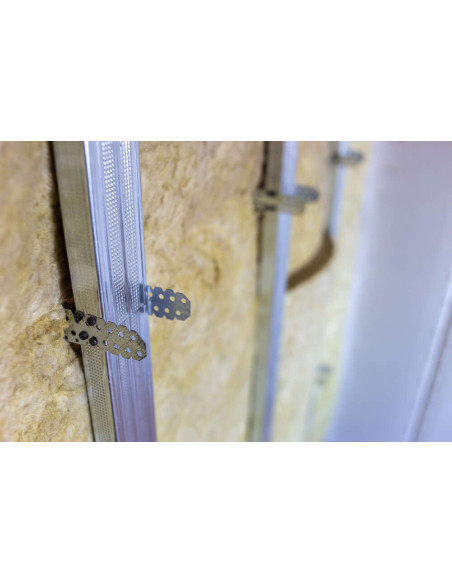 Cabide em forma de U para perfis de 60 mm Aço zinco branco