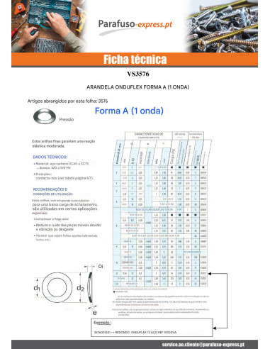 Rondela ONDULEX M12 Aço bruto Tipo con 1 ondas - Parafuso Express