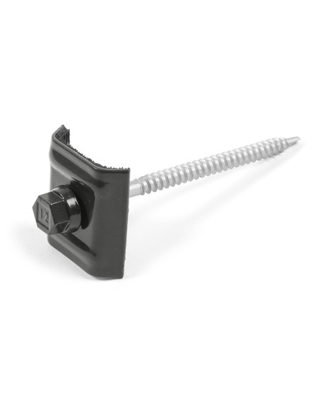 Autoperfurante com cavaleiro montado para telhado Tipo E1 RAL7022 cinzento terra 6,3X100