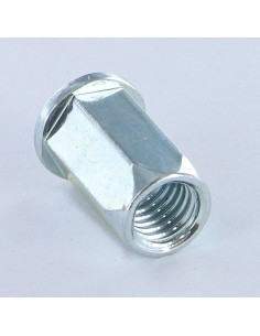 Porcas Rebite hexagonal cabeça plana M5X12 ACPTH 30 Aço zinco branco 2