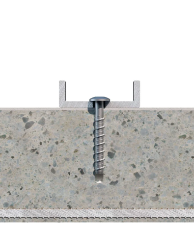 Parafuso de betão cabeça cabeça panela TORX TORX T30 6X40 Aço zinco branco