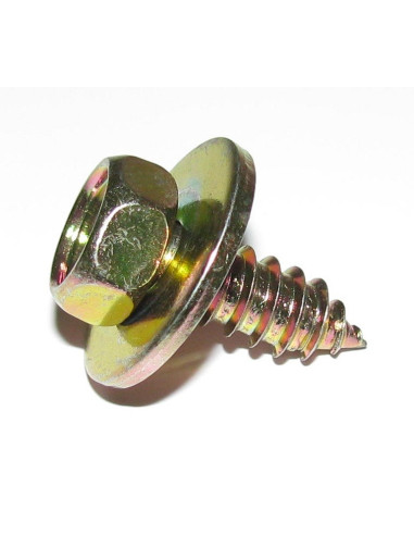 Parafuso de chapa cabeça hexagonal 6,3X16 + Rondela Dicromato