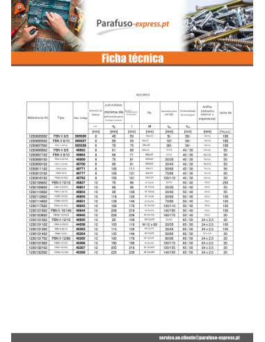 Fischer Fixações FISCHER FBN II 16X280 roscado sobre 184 Aço zinco branco