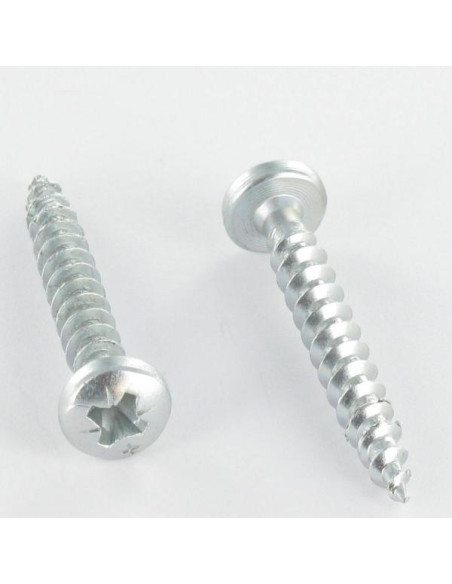 Parafuso de madeira aglomerado VBA3 cabeça redonda Pozi 6X80 Aço zinco branco
