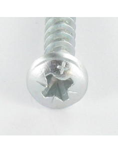 Parafuso de madeira aglomerado VBA3 cabeça redonda Pozi 6X80 Aço zinco branco 2