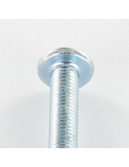 Parafuso de metais cabeça cabeça panela larga Pozi PZ7 / sulcada M8X100 Aço zinco branco