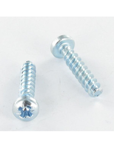Parfuso de pvc cabeça cilíndrica panela Pozi PZ5 2,2 x 6 Perno 30 GRAUS Aço zinco branco