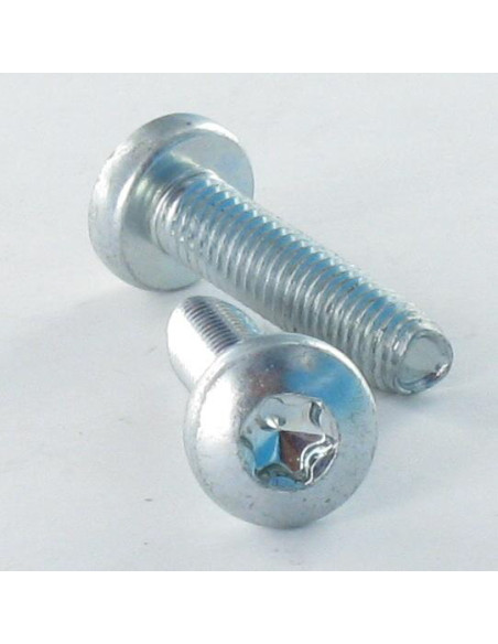 Parafuso autorroscante cabeça abaulada larga M3X20 TORX T10 Aço zinco branco microparafusos