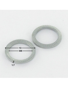 Rondela SCHNORR VS M8X13X1,7 420500 Aço zinco branco 2