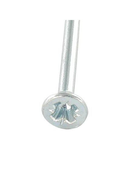Parafuso de madeira aglomerado cabeça fresada Pozi 4X35 roscado sobre 21 dentado Aço zinco branco