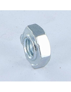Porca sextavada de soldar M5 Aço zinco branco - Parafuso Express