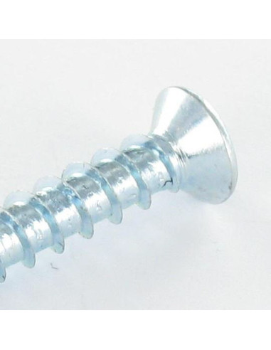 Parfuso de pvc TRILOBE cabeça fresada Pozi 5X30 FILÉ45 Aço zinco branco microparafusos