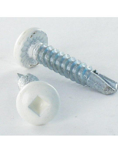 Autoperfurante cabeça cilíndrica EMPR quadrado 4,2 x 16 Aço zinco branco lacado a branco 9010