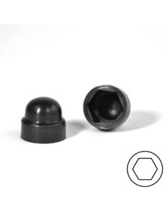 Tampa de proteção de porca ou tampa de proteção para cabeça de parafuso cabeça hexagonal M12 polietileno preto