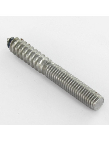 Parafuso misto para pé da cama 10X74 33 mm rosca de madeira 4 mm parte lisa 37 mm rosca de metal Aço bruto