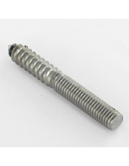Parafuso misto para pé da cama 10X74 33 mm rosca de madeira 4 mm parte lisa 37 mm rosca de metal Aço bruto