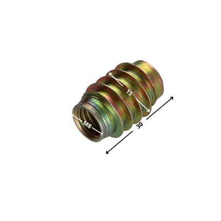 Inserto não ranhurada Dicromato M8 15X30 - Parafuso Express