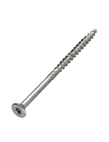 Parafuso de madeira aglomerado VBA3 cabeça fresada dentado 8X360 roscado sobre 124 TORX T40 Aço zinco branco