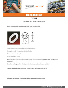 Rondela liso natural nylon 4,2 x 10 x 0,8 - Parafuso Express 2