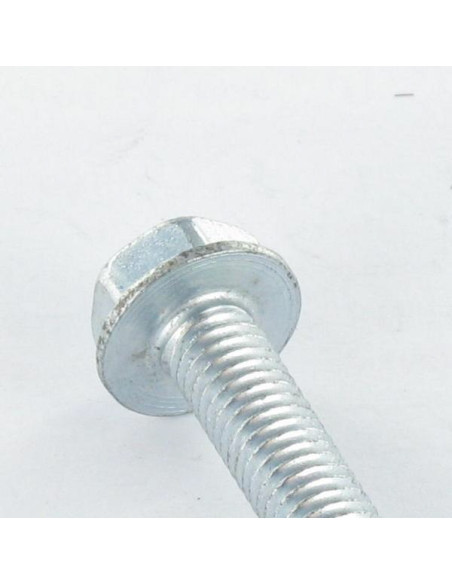 Parafuso autorroscante cabeça hexagonal flange com gola liso M8X16 Aço zinco branco