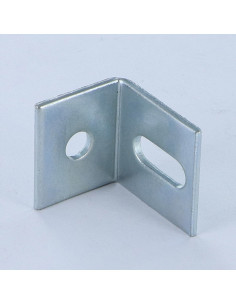 Curva ajuste 21,5 x 17,5 x 20 2 orifícios Aço zinco branco