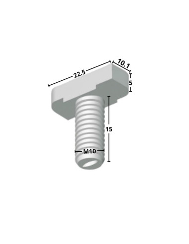 Parafuso de metais cabeça martelo M10X15 para 28/15 perfis Classe 8.8 com nozes Aço bruto