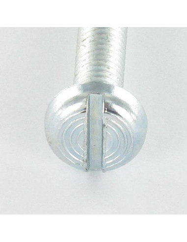Parafuso de metais cabeça cilíndrica larga sulcada M2X10 Aço zinco branco microparafusos