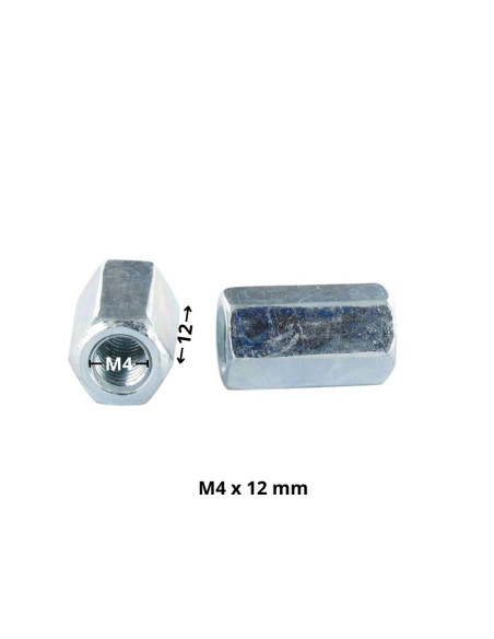 Mangas hexagonal M4X12 SPL 7 Aço zinco branco - Parafuso Express