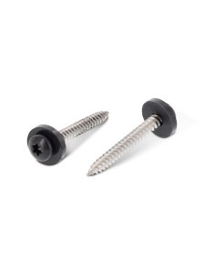 Parafuso de chapa cabeça cilíndrica TORX T15 + Rondela Nylon 3,9X16 Aço inoxidável A2 RAL7016 cinzento antracite