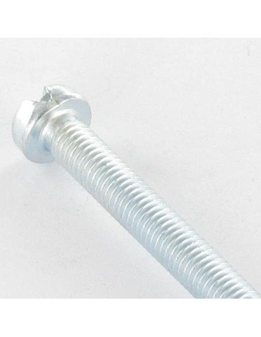 Parafuso de metais cabeça cilíndrica sulcada M2,5X16 Aço zinco branco microparafusos